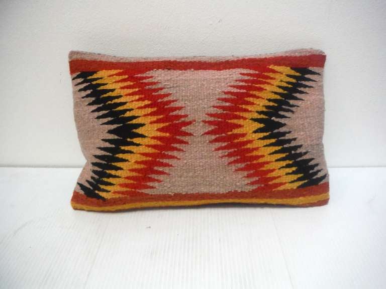Navajo Indian Weaving Saddle Blanket Pillow at 1stdibs