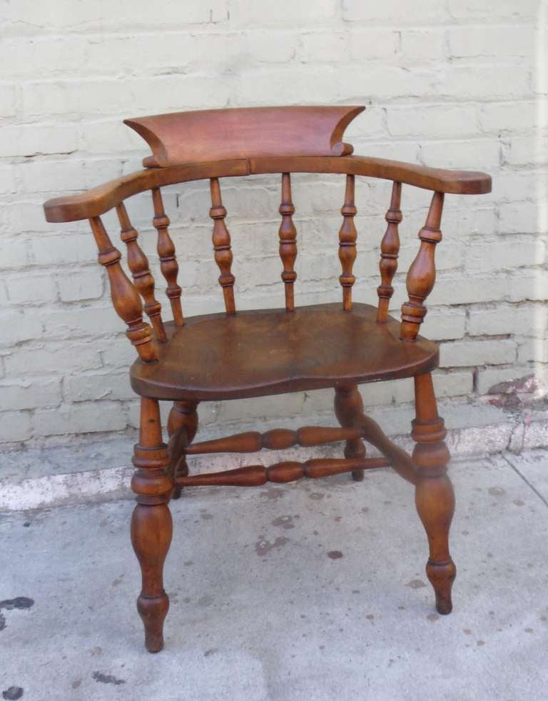19th Century English Pub Chair with Exceptional Untouched Surface at