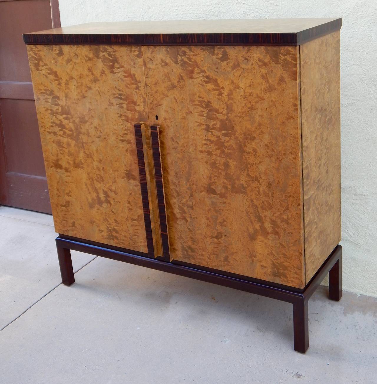 Swedish Art Deco Storage in Golden Birch and Rosewood at 1stDibs
