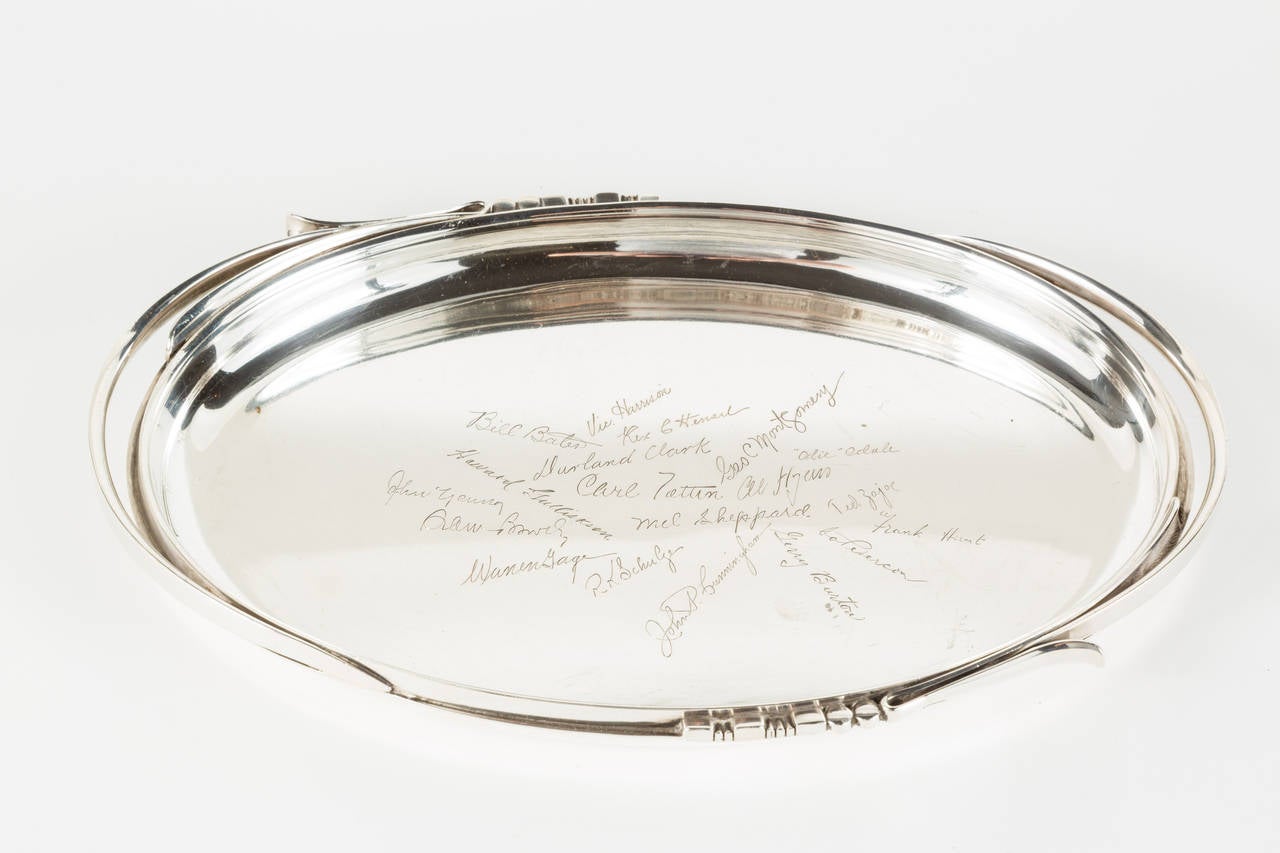 Alphonse La Paglia Sterling Silver Tray at 1stDibs