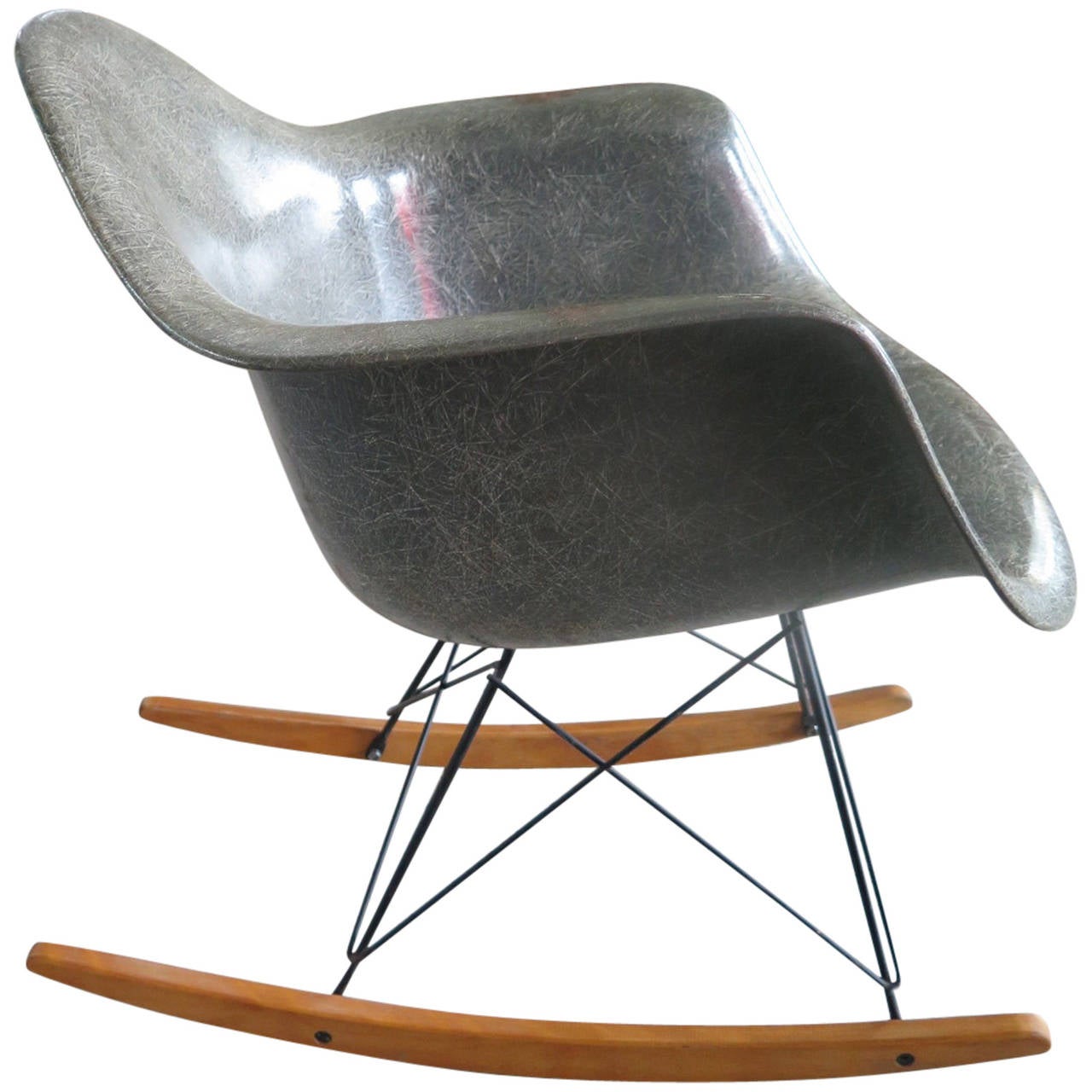 Charles Eames Rocking Chair "RAR" Early Production Zenith For Sale at