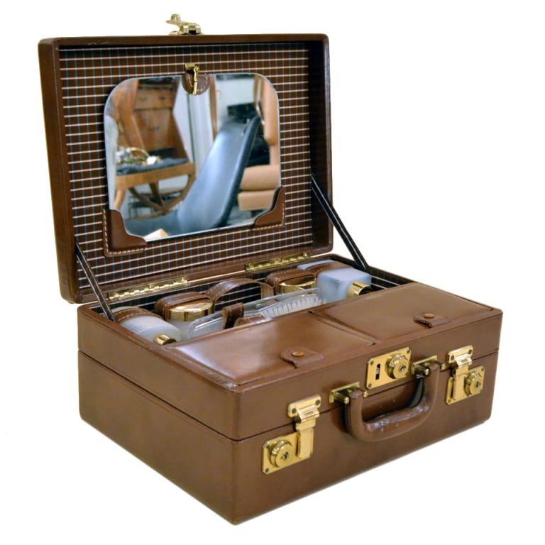 Vintage Transatlantic Cosmetics Suitcase by Mark Cross at 1stdibs