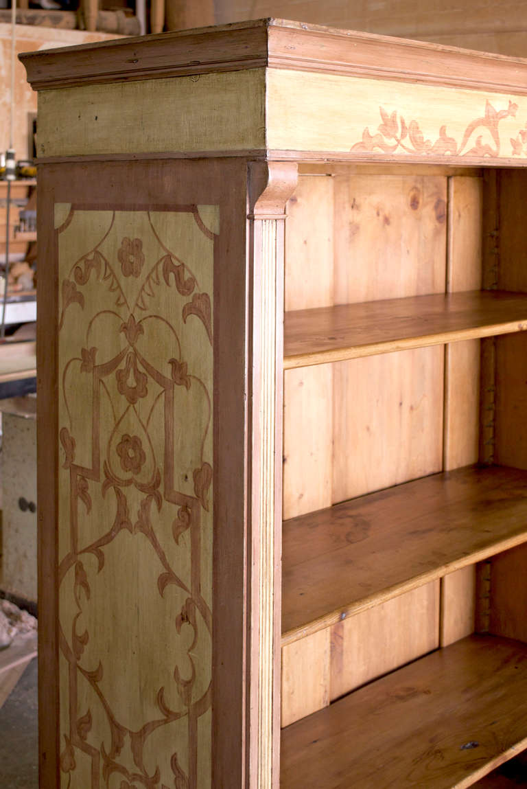 Antique Painted Bookcase at 1stDibs