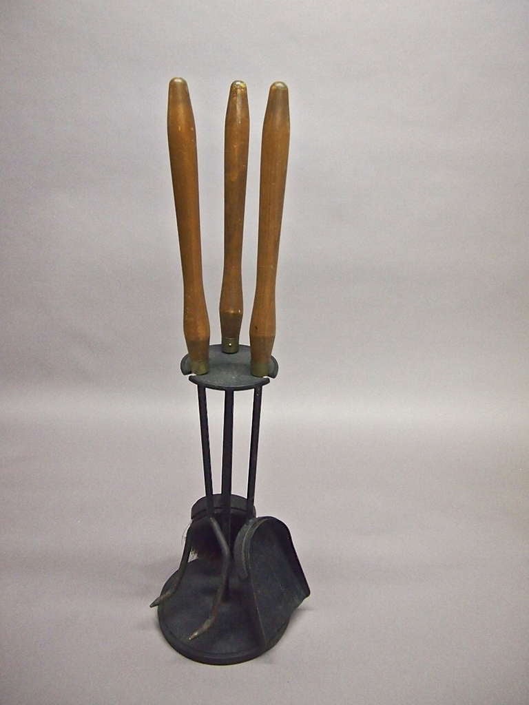 Pair of Rustic Fireplace Tools by Seymour circa 1940 American at