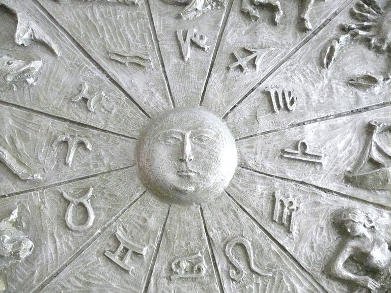 Massive 60" Zodiac Wall Plaque at 1stDibs