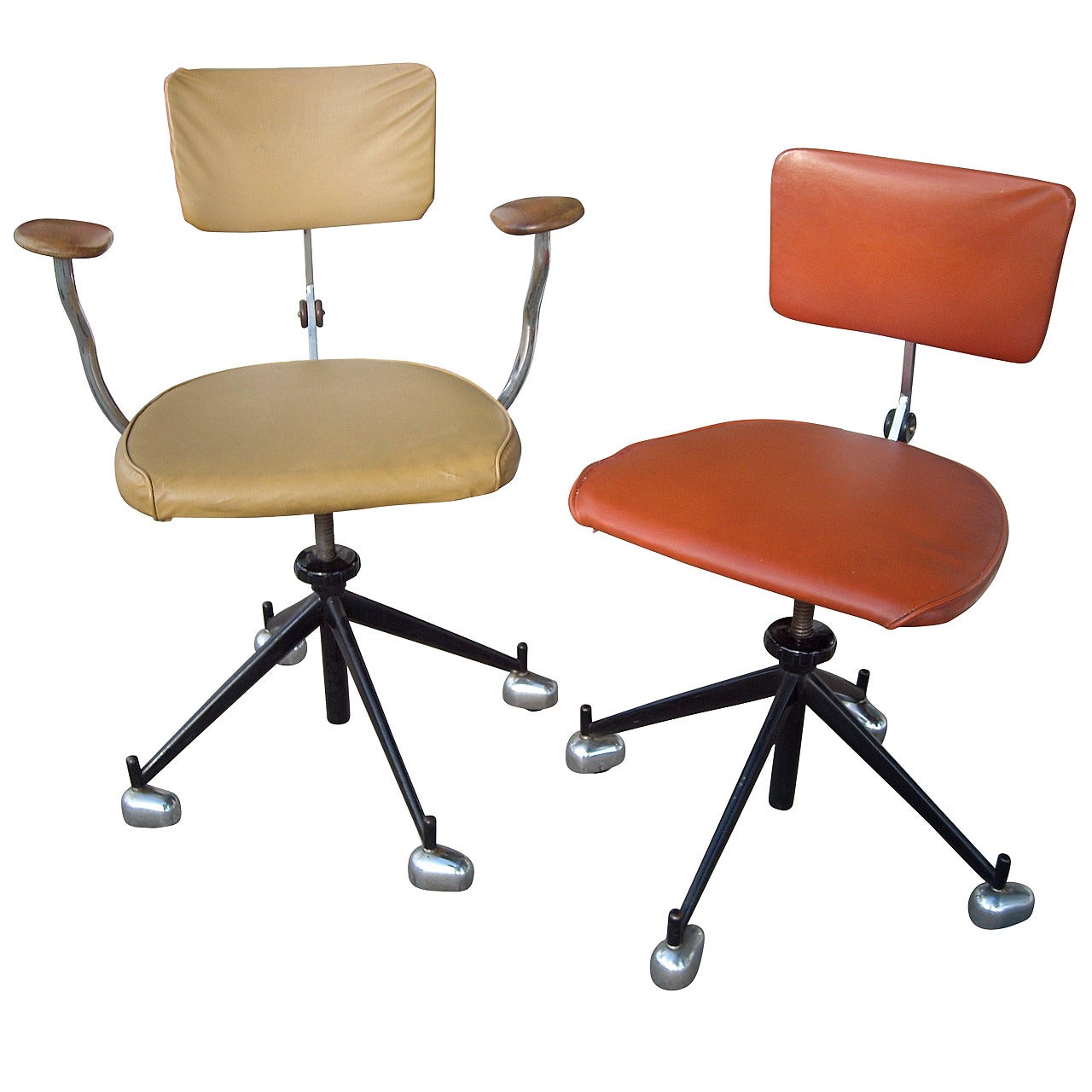 Jørgen Rasmussen Two Industrial Modern Kevi Office or Desk Chairs