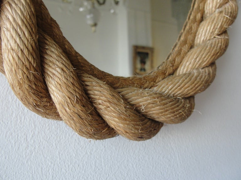 Braided Rope Oval Mirror by Audoux et at 1stDibs