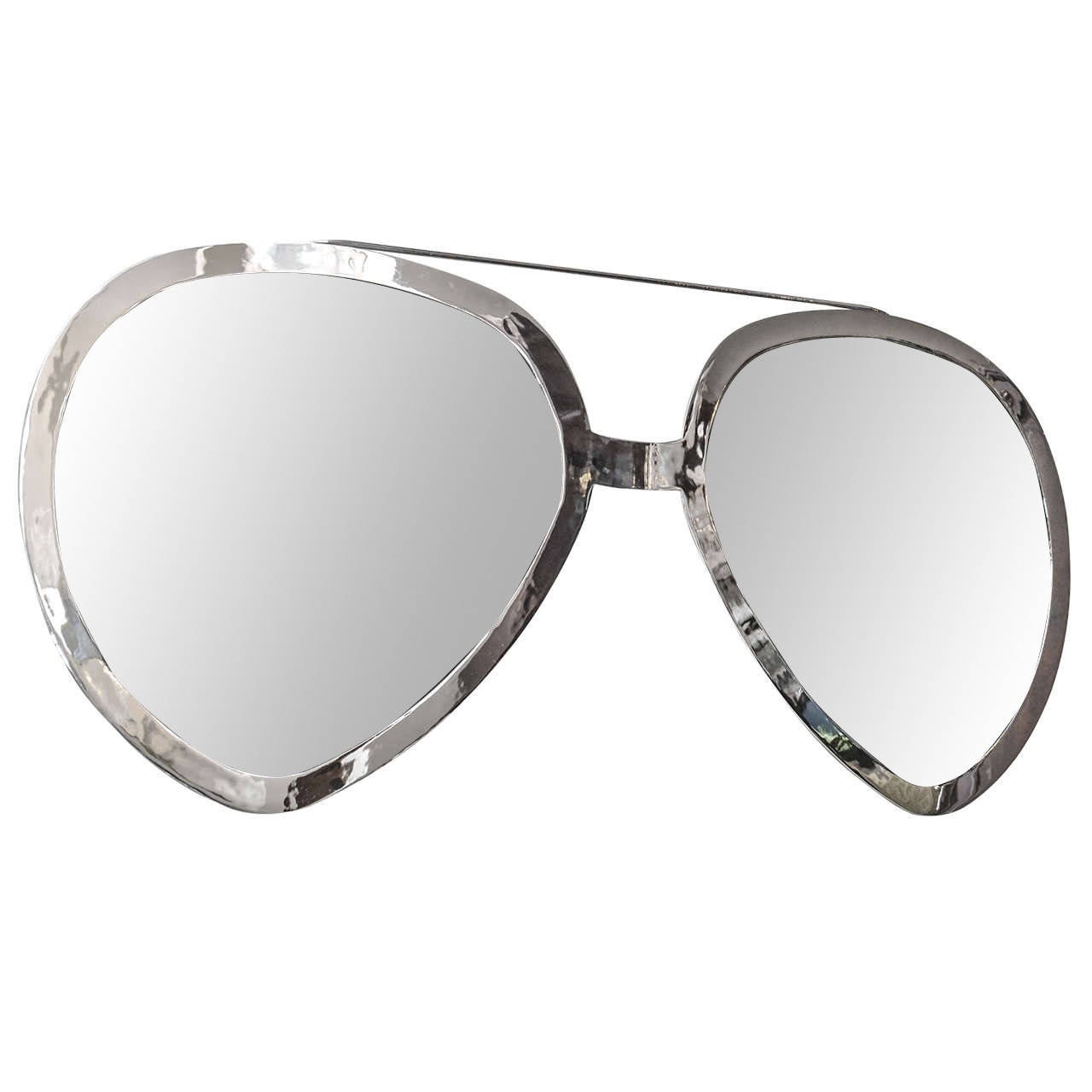 Oversized Aviator Mirror Sunglasses at 1stDibs