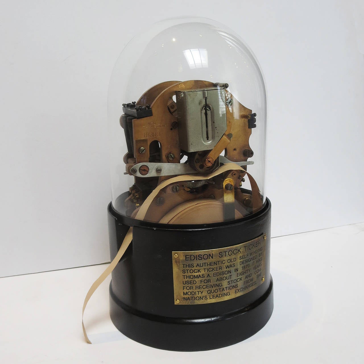 Wall Street Stock Ticker Machine Designed by Thomas Edison at 1stDibs