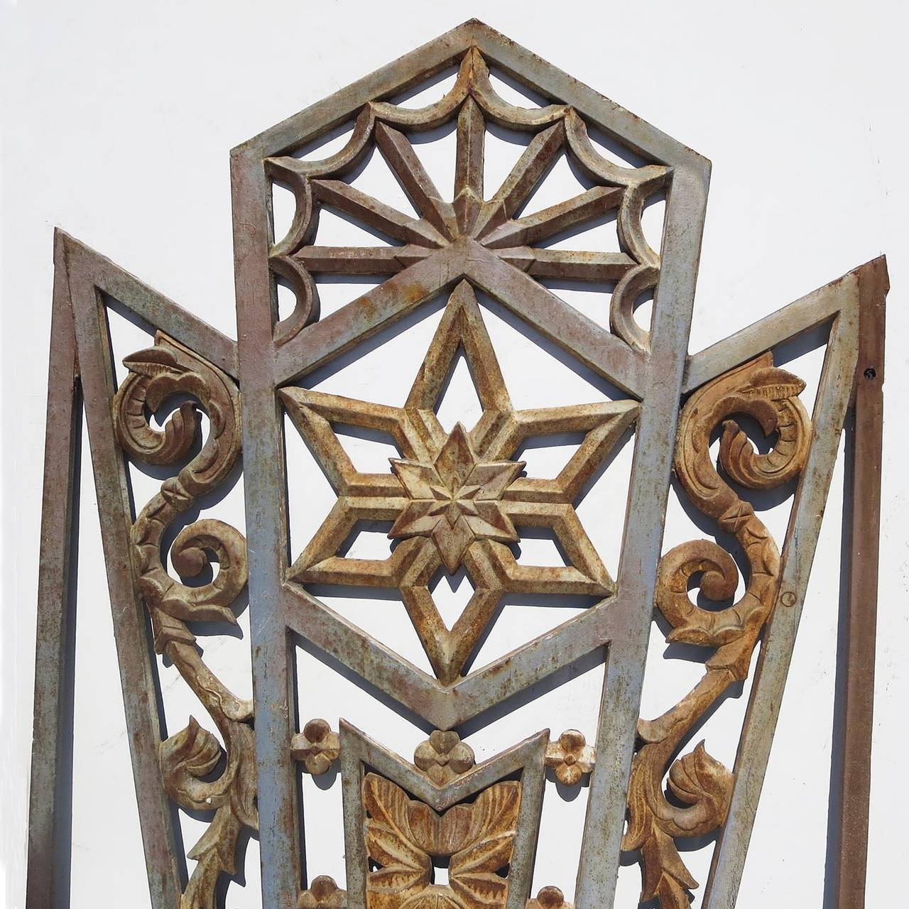 Art Deco Cast Iron Grates, Set of Three at 1stDibs