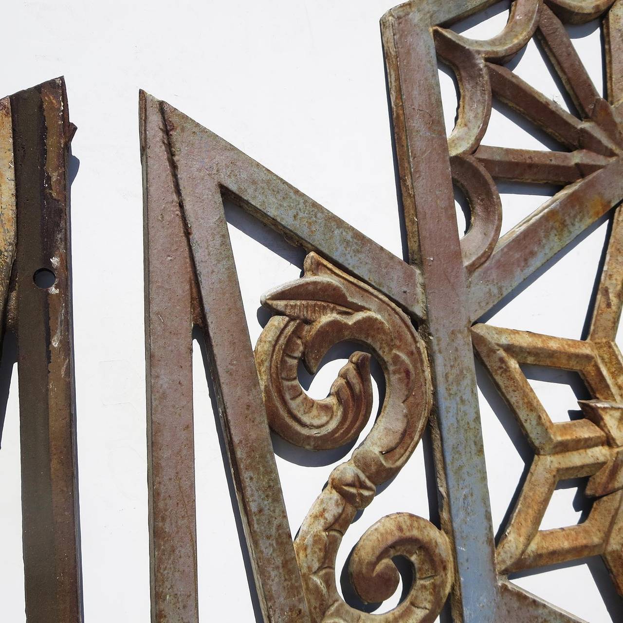 Art Deco Cast Iron Grates, Set of Three at 1stDibs