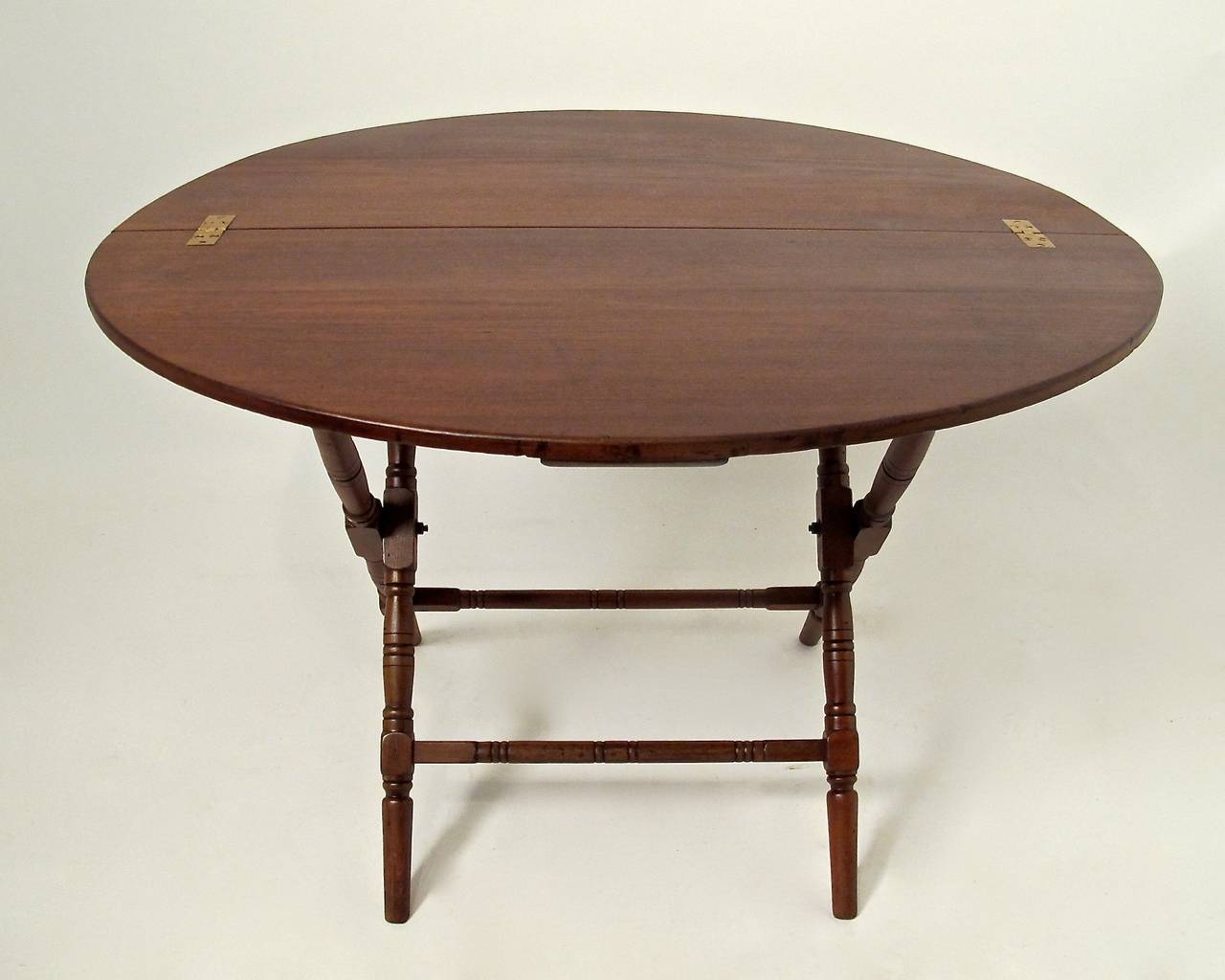 19th Century English Walnut Folding Campaign Table at 1stDibs
