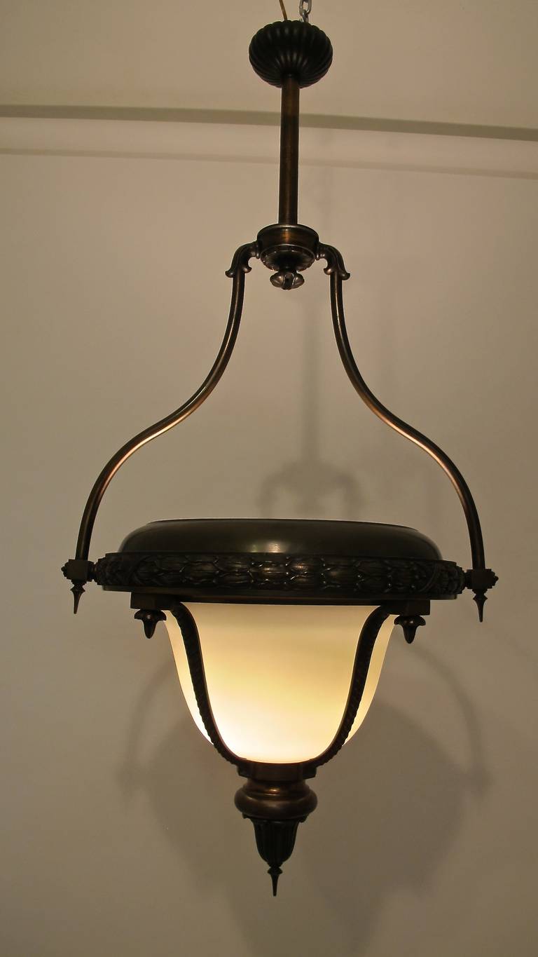 19th Century Bronze Gas Light Fixture at 1stDibs