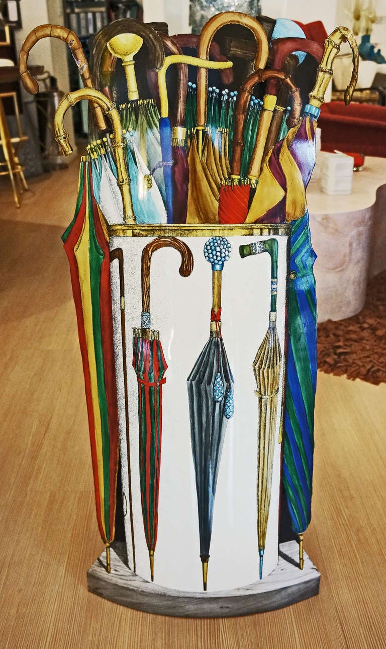 Fornasetti Umbrella Stand, Italian 1950s For Sale at 1stdibs