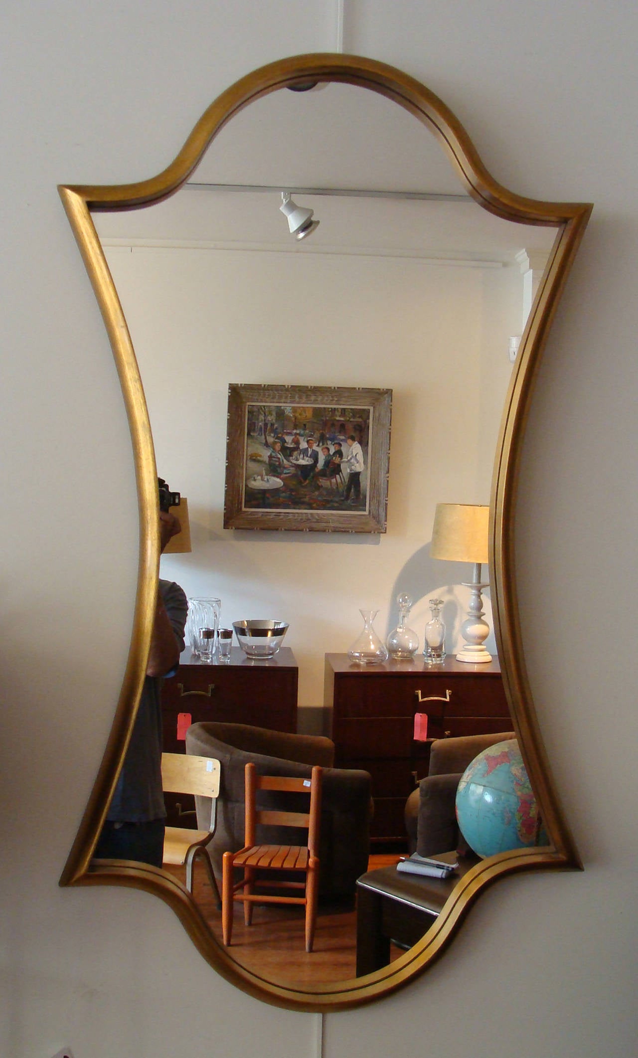 Vintage "Keyhole" Mirror at 1stDibs