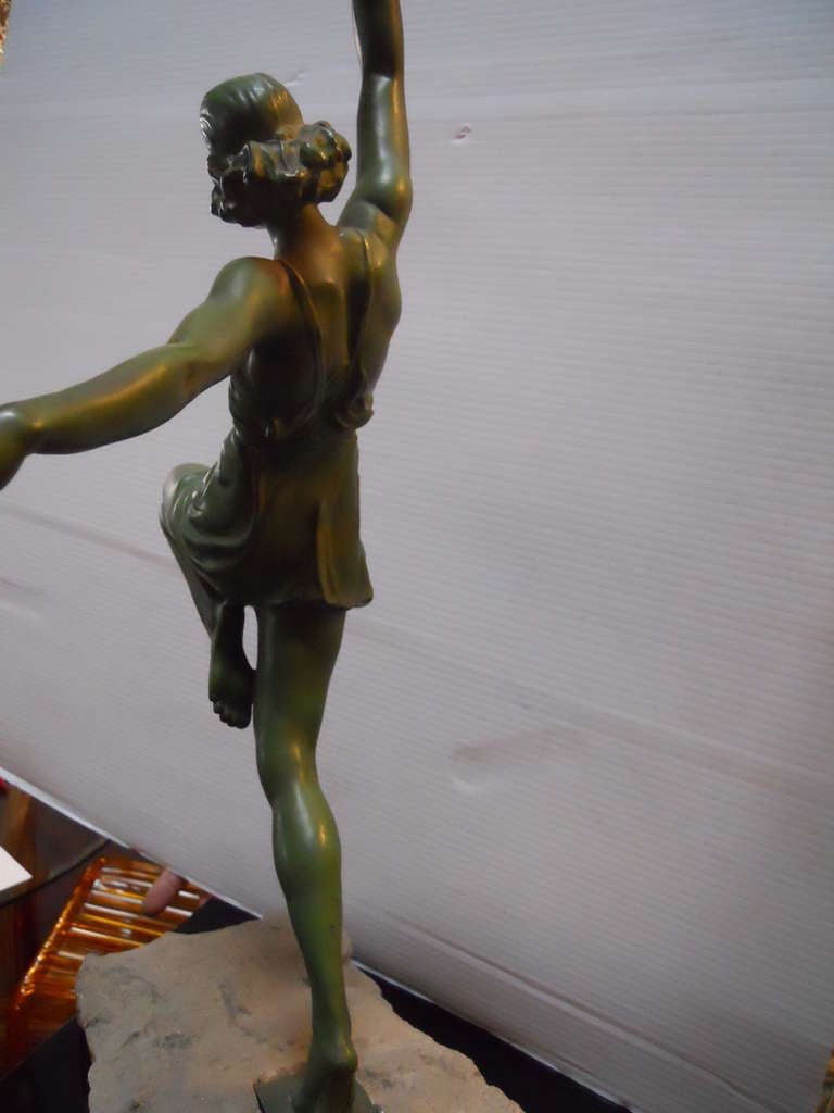 Beautiful Art Deco Statue For Sale at 1stDibs