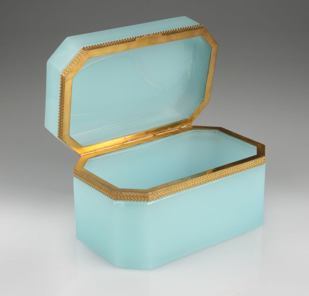 Large Blue Cenedese Glass Lidded Box at 1stDibs