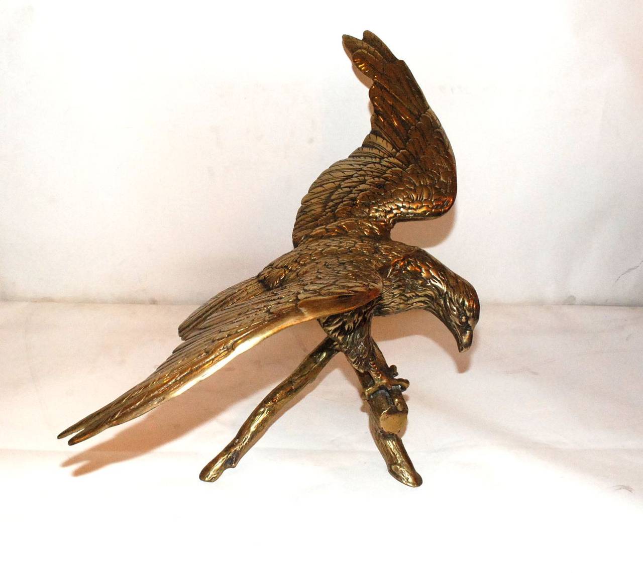 MidCentury Brass Eagle Sculpture at 1stDibs brass eagles, eagle brass