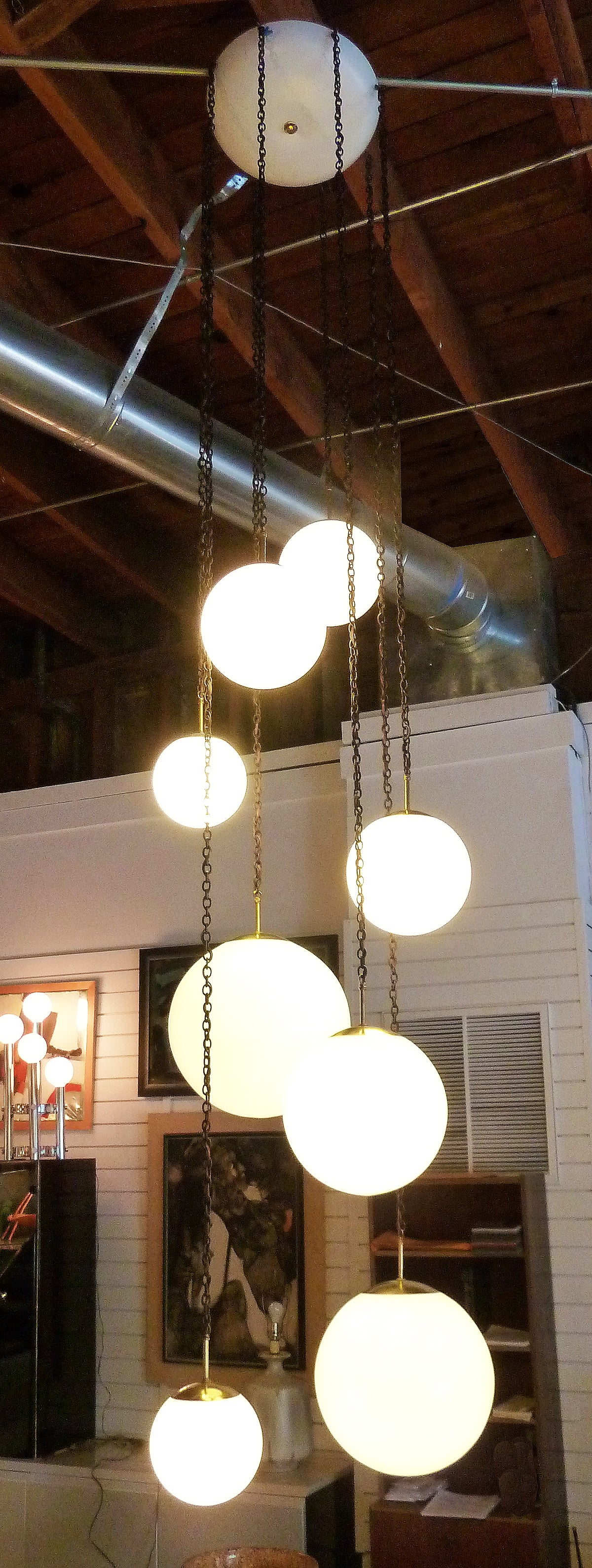 Huge Eight Balls Chandelier at 1stDibs