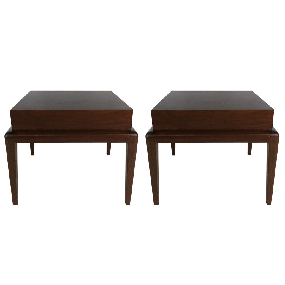 Pair of Two Tone Wooden Side Tables by Kimball Hospitality at 1stDibs