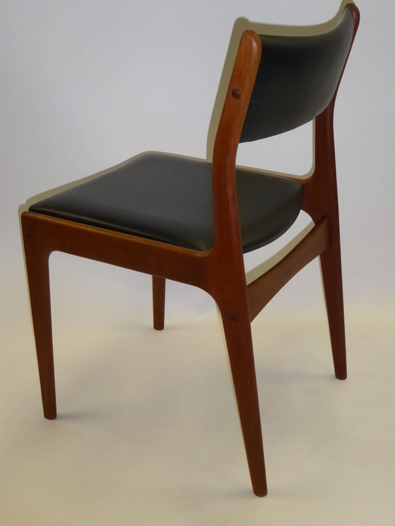 Johannes Andersen for Uldum Mobelfabrik Danish Teak Dining Chairs at
