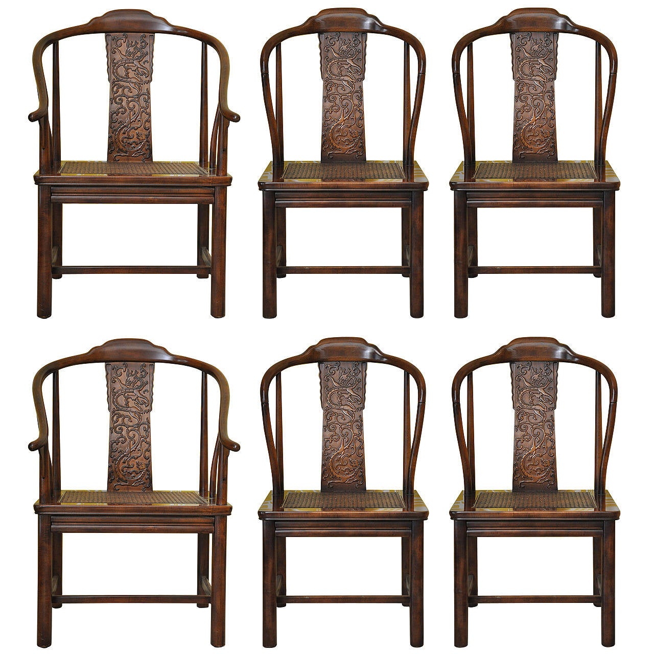 Set of Six Asian Style Chairs by Henredon Furniture at 1stdibs
