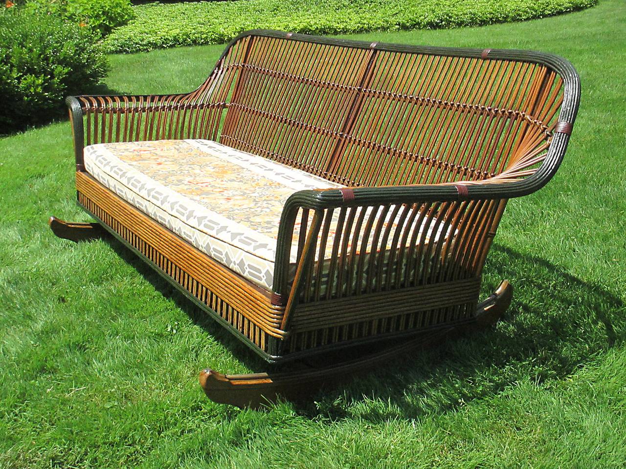 Rare Stick Wicker Glider at 1stDibs