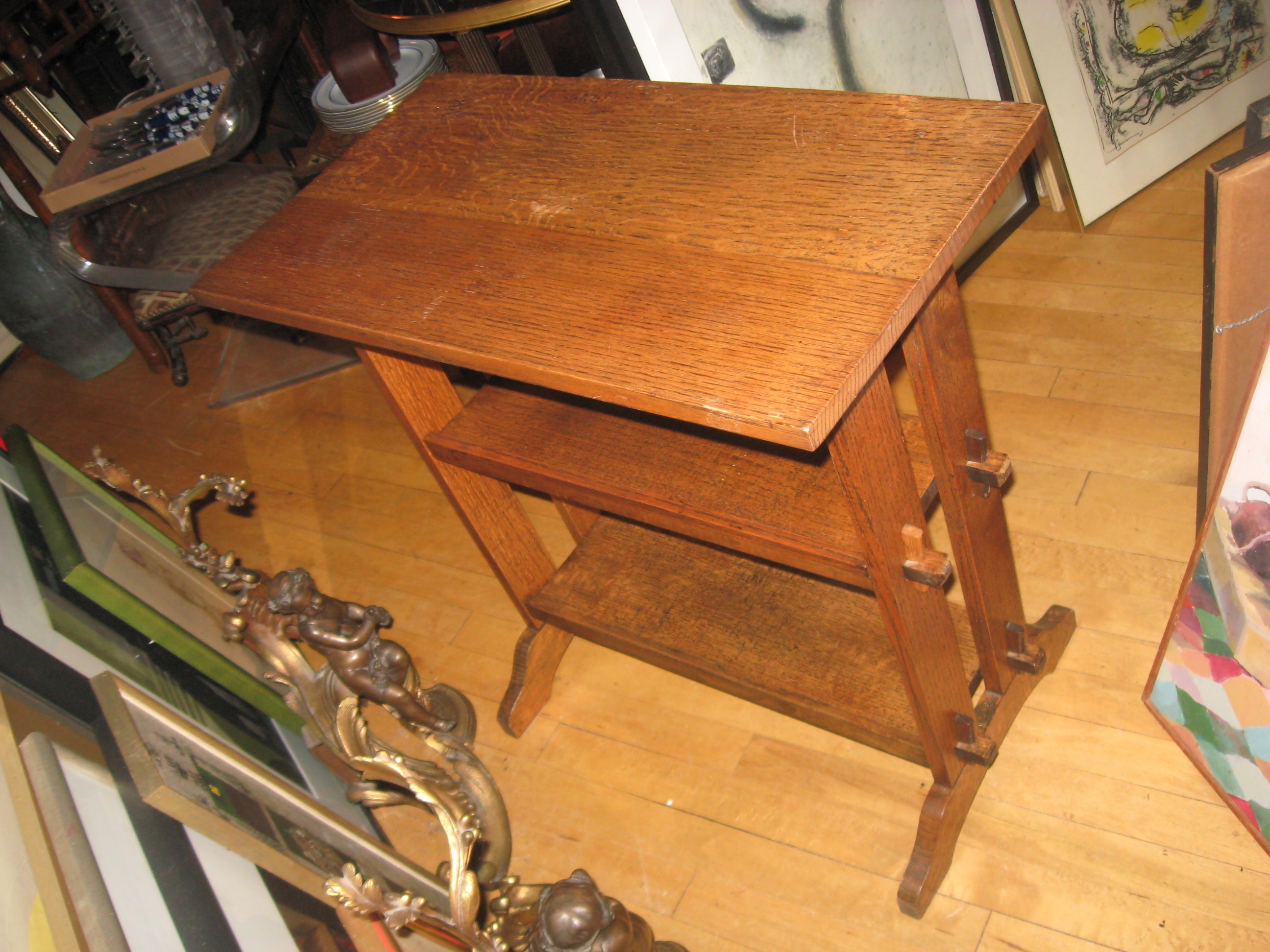 Three Roycroft Journey Tables/Book Stands For Sale at 1stDibs table