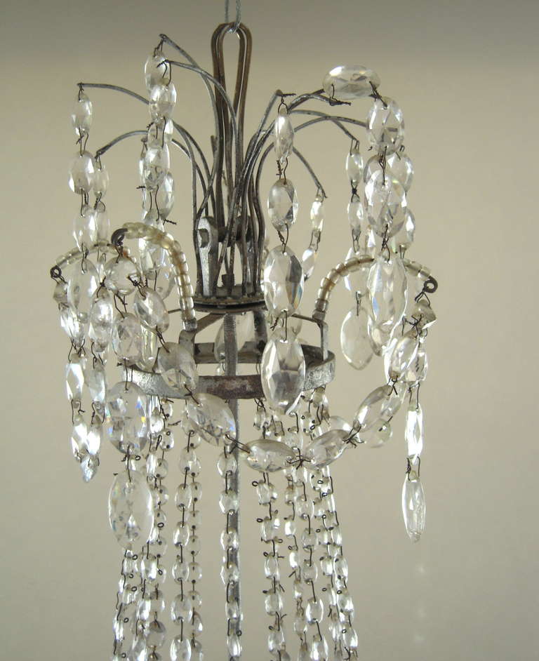 Small Swedish Gustavian Crystal Chandelier at 1stdibs