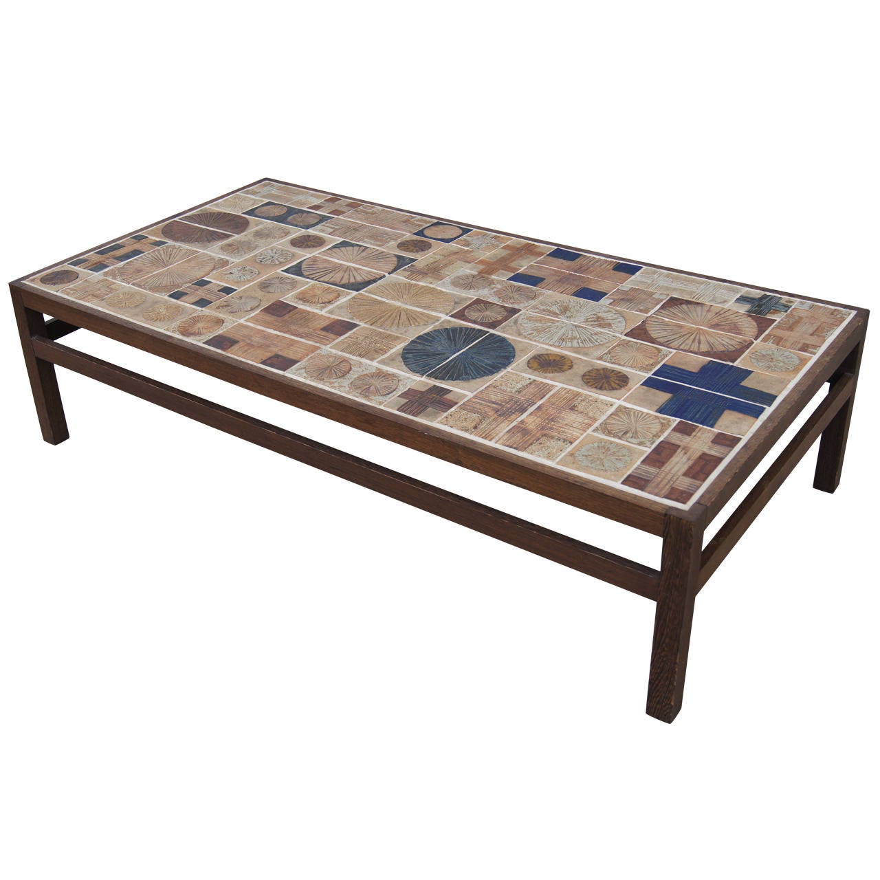 Coffee Table by Willy Beck with Ceramic TileTop by Tue Poulsen at 1stDibs