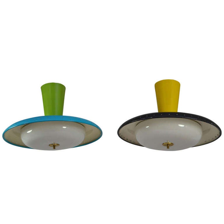 Pair of Ceiling Lights Circa 1960 at 1stdibs