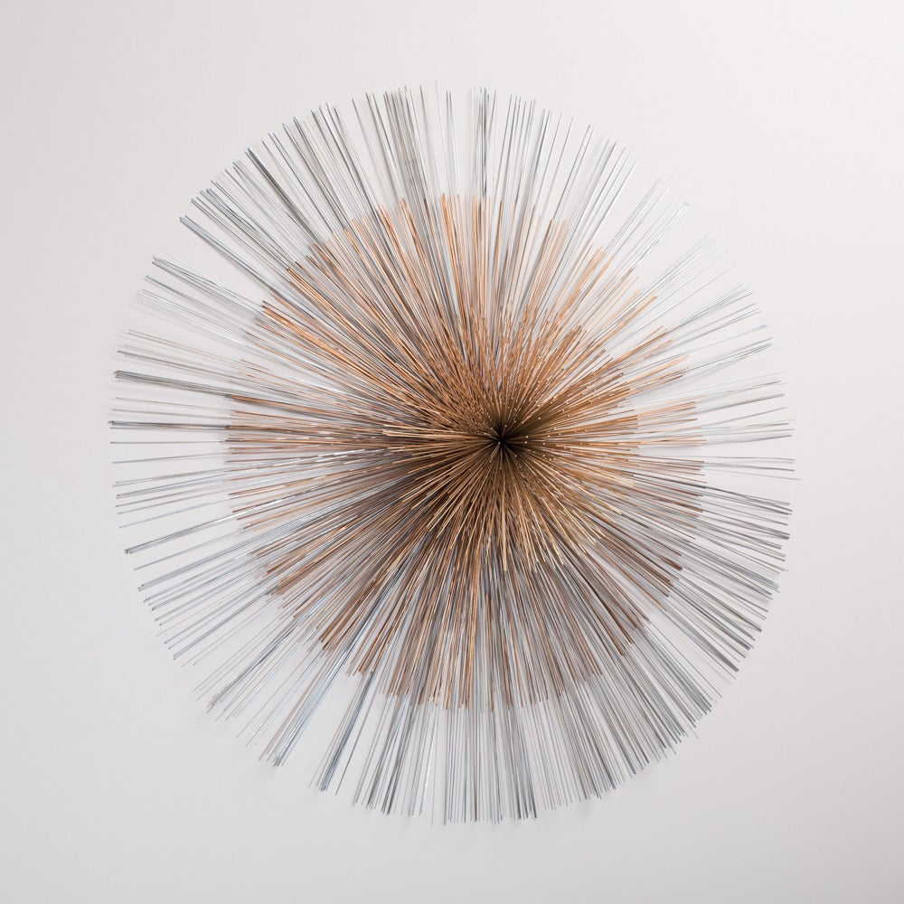 Large Starburst Metal Wall Sculpture by Curtis Jere, 1986 at 1stdibs