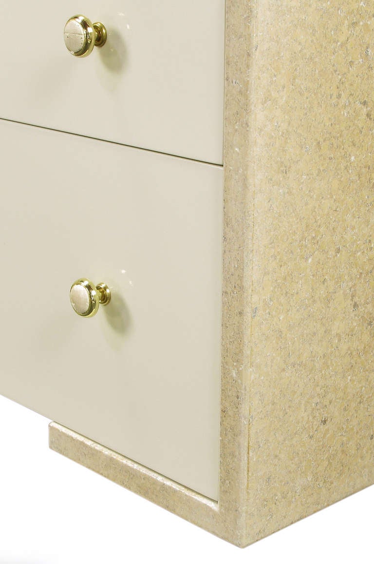 Paul Frankl Glazed Cork and White Lacquer Dresser at 1stdibs