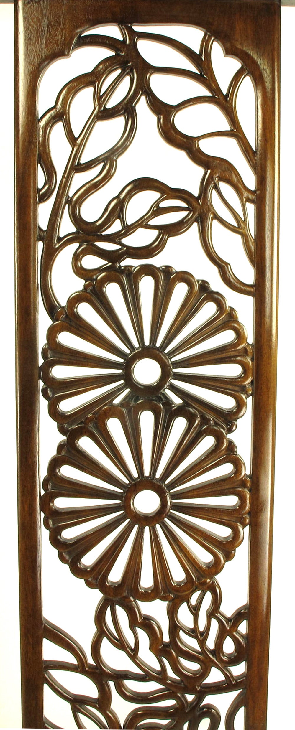 Bert England Orientation Group Carved Mahogany Tall King Headboard at