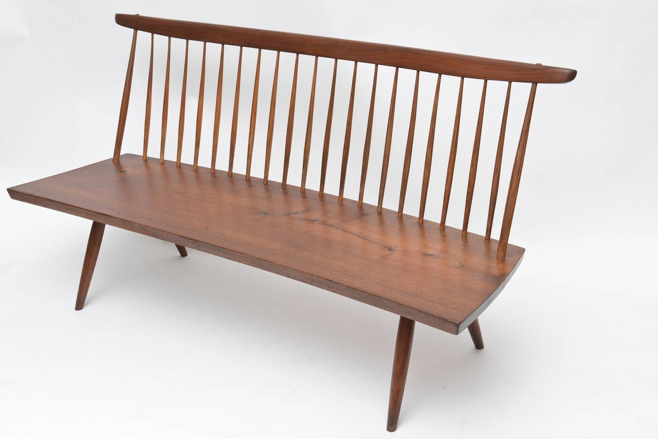 Nakashima Walnut Bench at 1stDibs