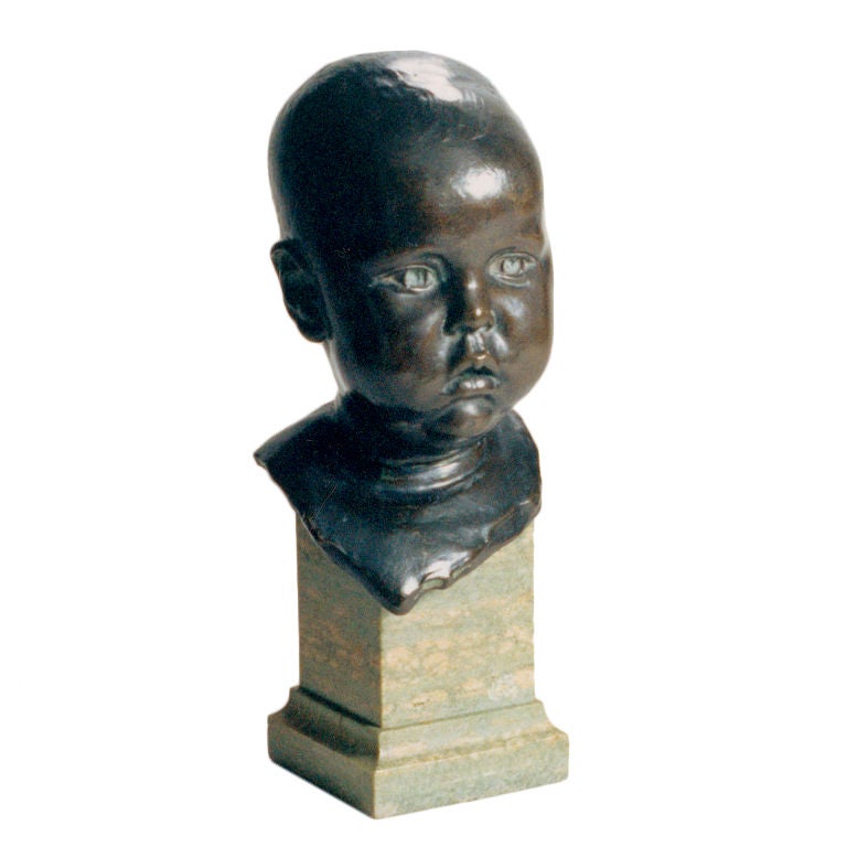 Bronze Baby Bust For Sale at 1stDibs