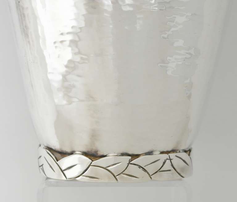 Emilia Castillo Hammered Silverplate Wine Cooler 1990 at 1stDibs