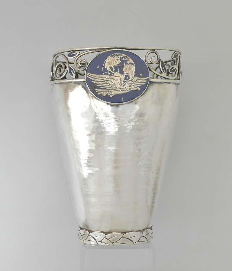 Emilia Castillo Hammered Silverplate Wine Cooler 1990 at 1stDibs