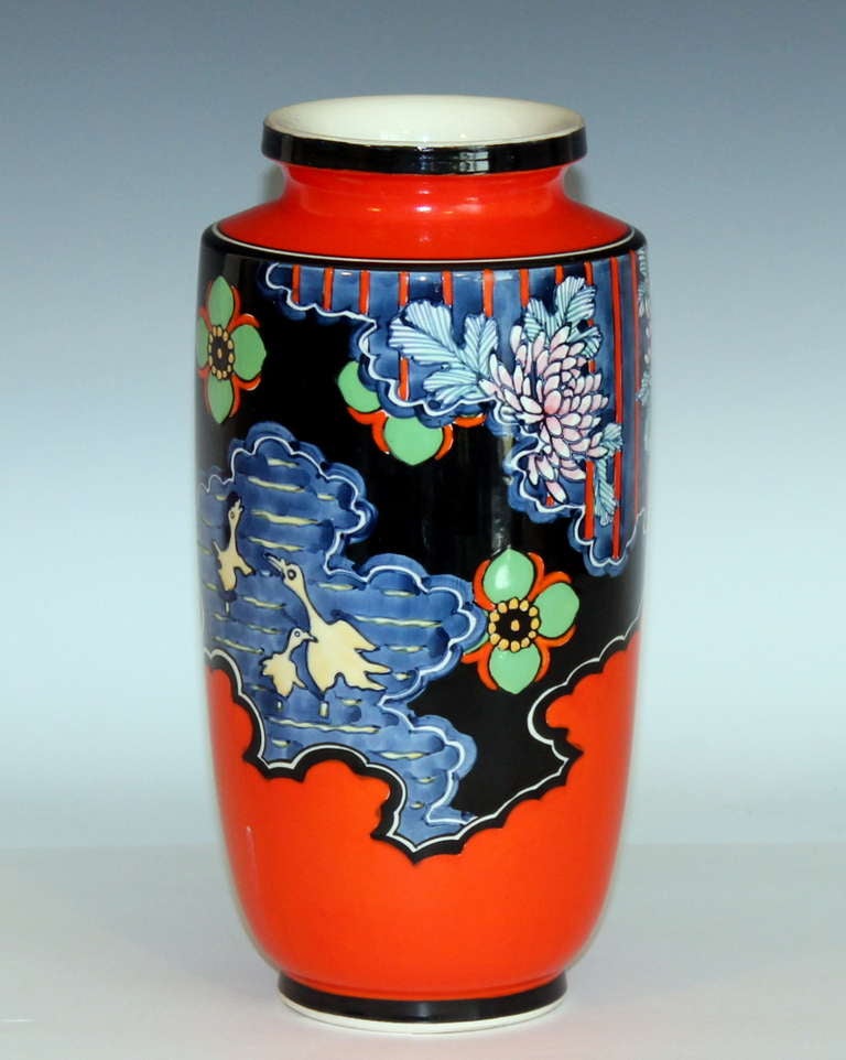 Vintage Kinkozan Japanese Art Deco Vase at 1stdibs