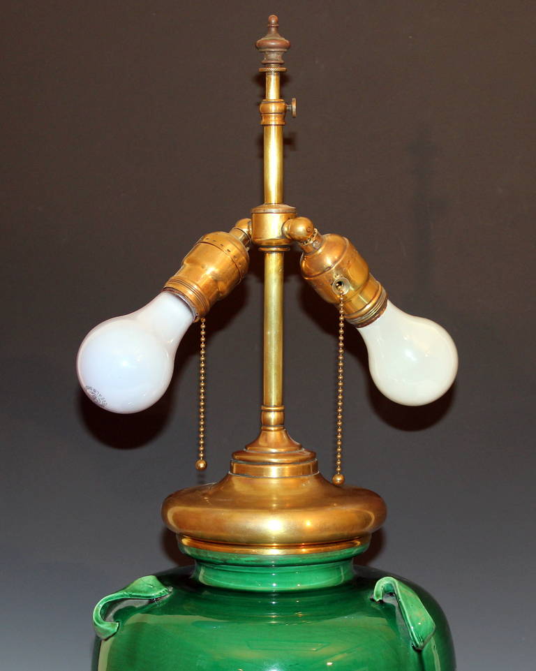 Large Awaji Pottery Lamp at 1stDibs