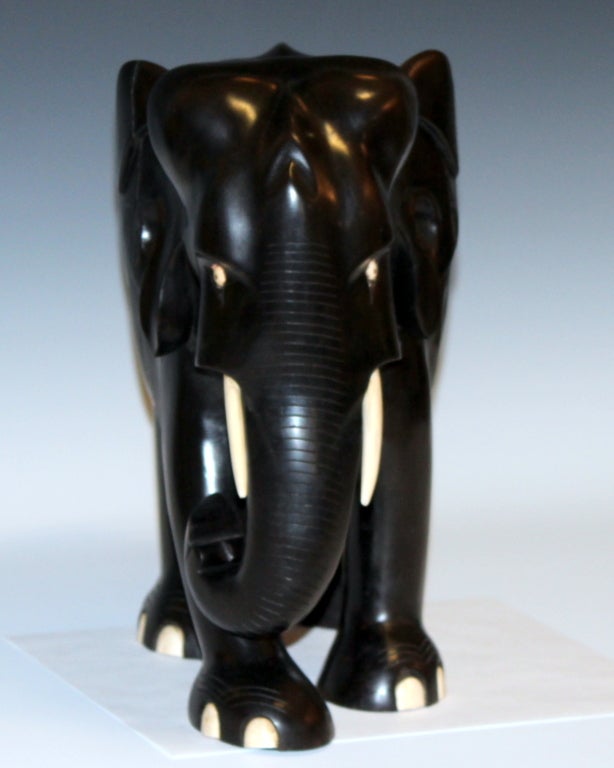 Large Carved Ebony Wood Elephant at 1stDibs ebony elephant, ebony