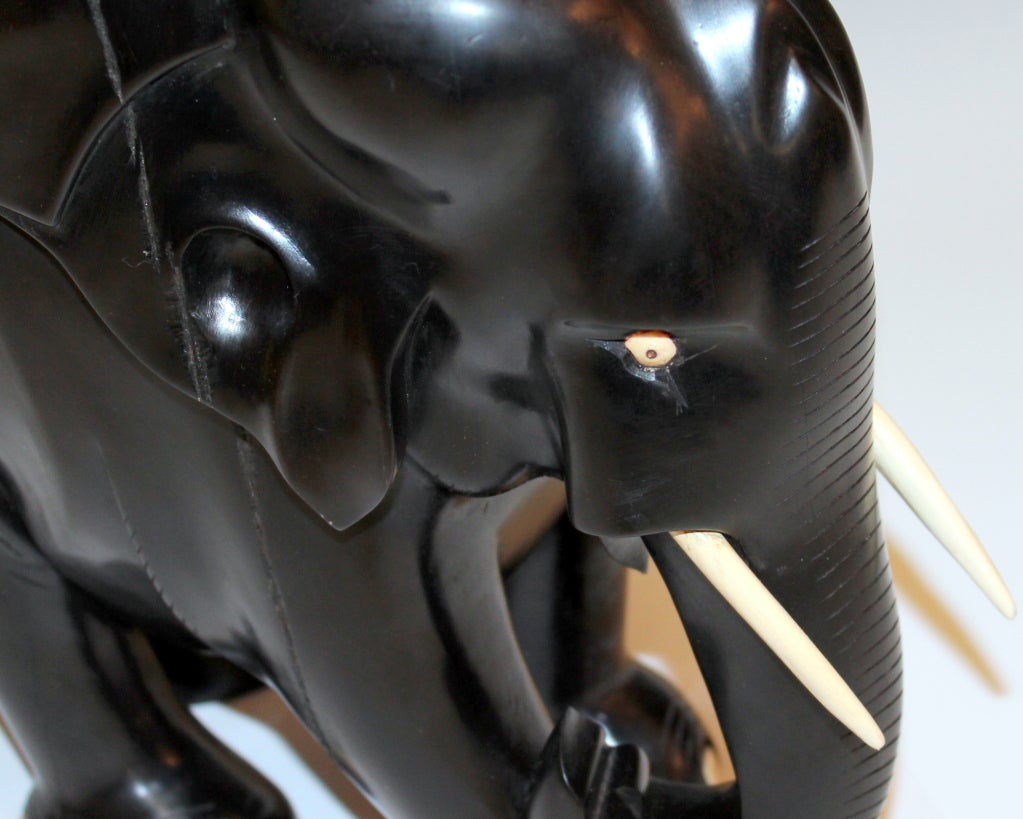 Large Carved Ebony Wood Elephant at 1stDibs ebony elephant, ebony