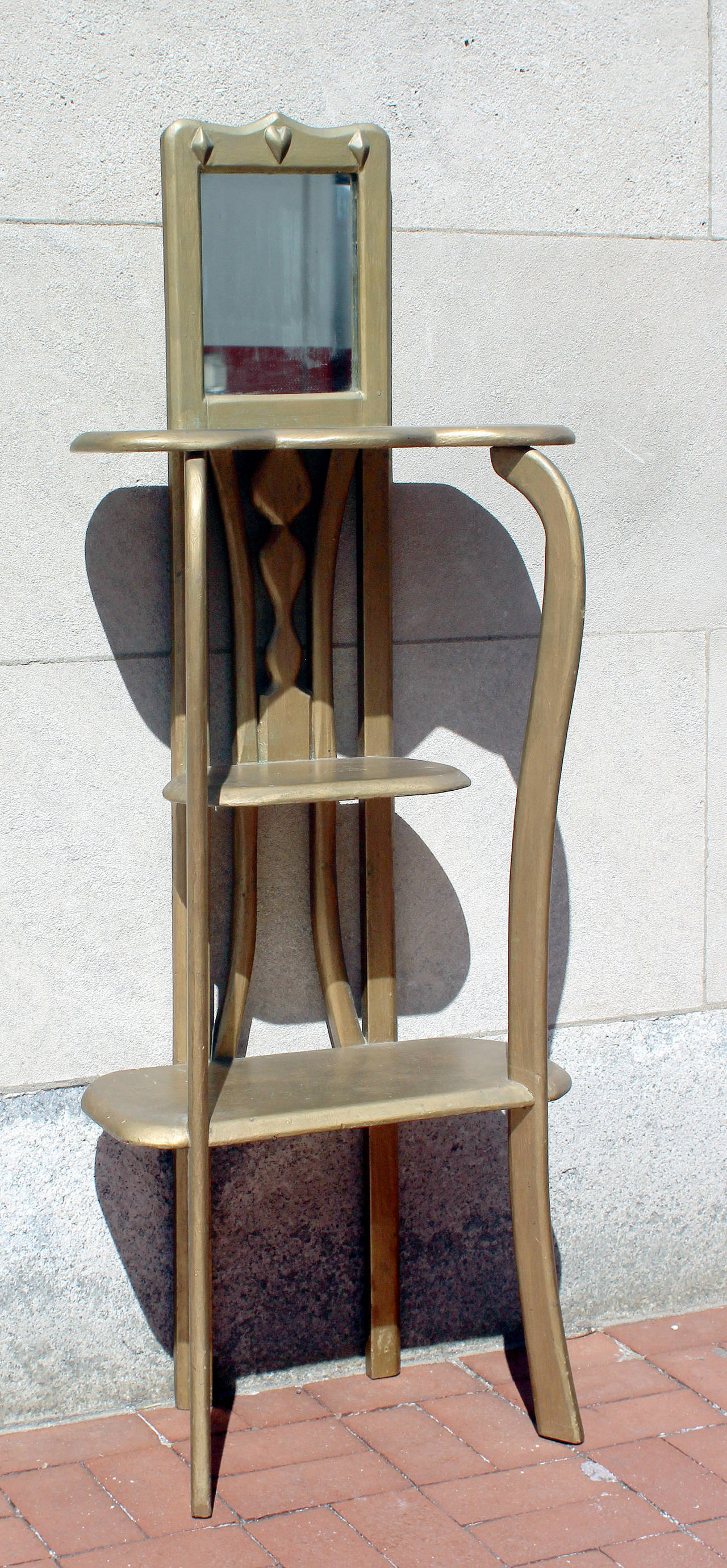 Standing Shelves with Mirror at 1stDibs