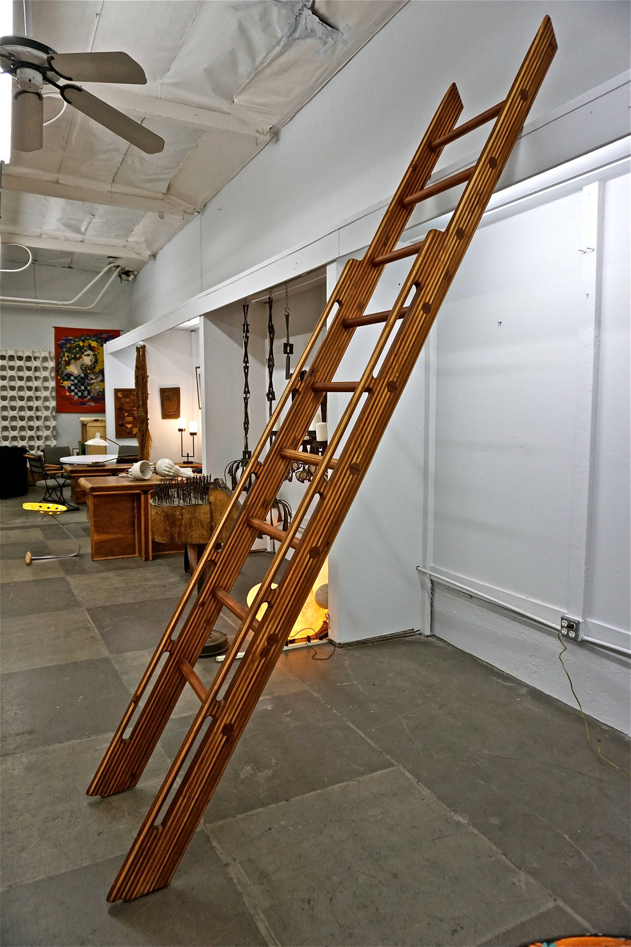 Beautifully Handcrafted Wooden Ladder For Sale at 1stdibs