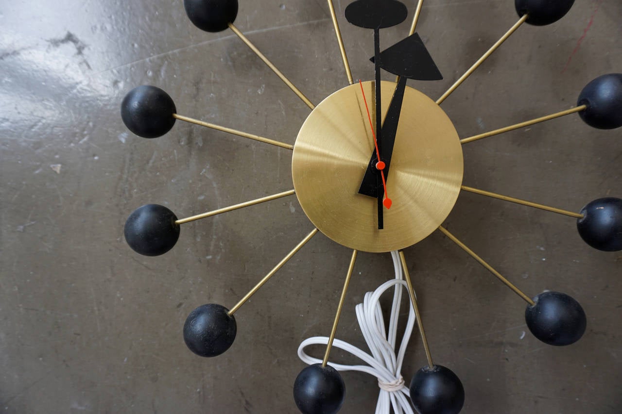 Vintage "Ball" Clock by Nelson at 1stdibs