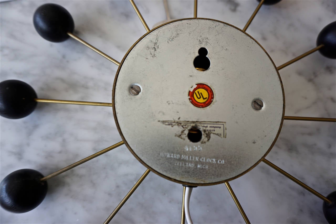 Vintage "Ball" Clock by Nelson at 1stdibs