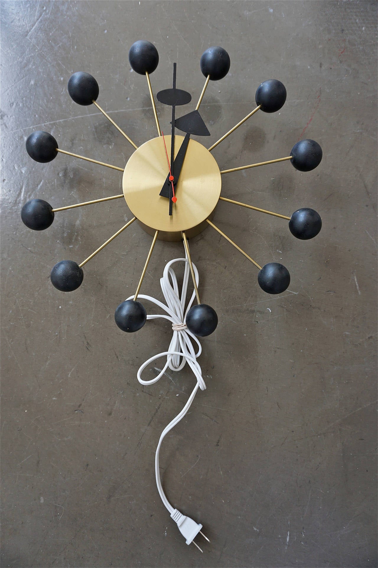 Vintage "Ball" Clock by Nelson at 1stdibs