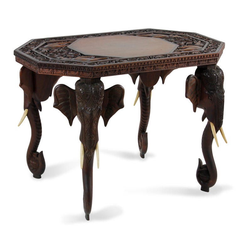 Anglo Indian or Burmese Elephant Motif Table at 1stDibs