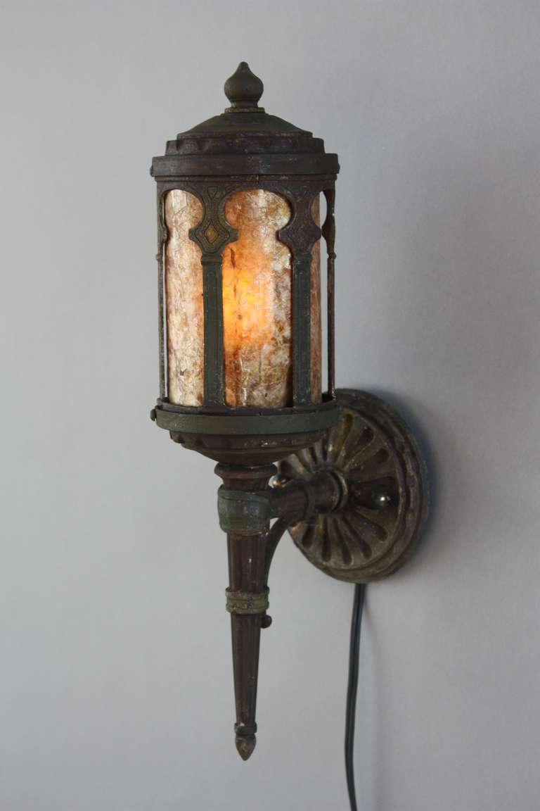 1920s Petite Pair of Exterior Fixtures at 1stdibs