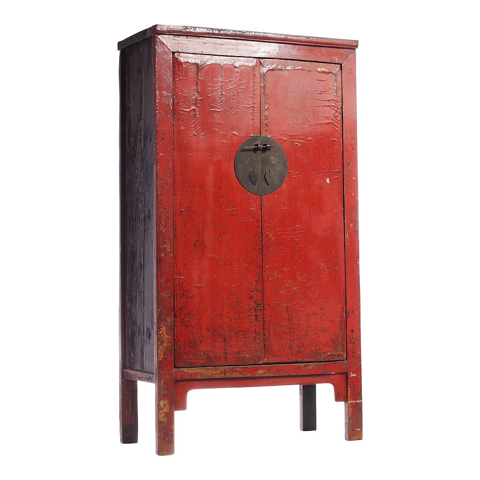 Large Red Armoire For Sale at 1stdibs